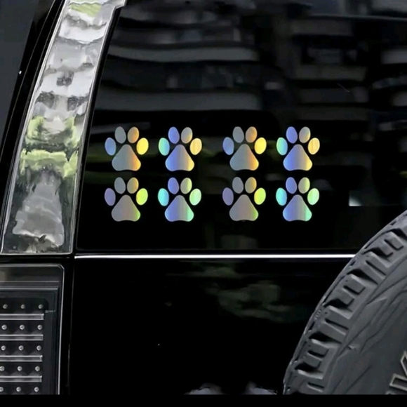 Multicolor Paw Print Decal For Car/ Decoration New - Picture 2 of 6
